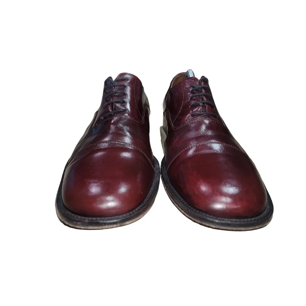 Sandro Moscoloni‎ Men's Bolero Burgundy Leather Oxford Cap Toe Shoes Sz 10